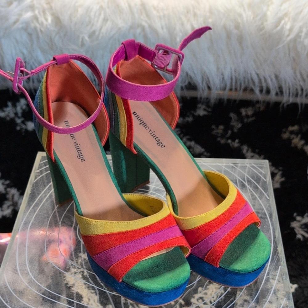 Miista Colorful Strappy Heels